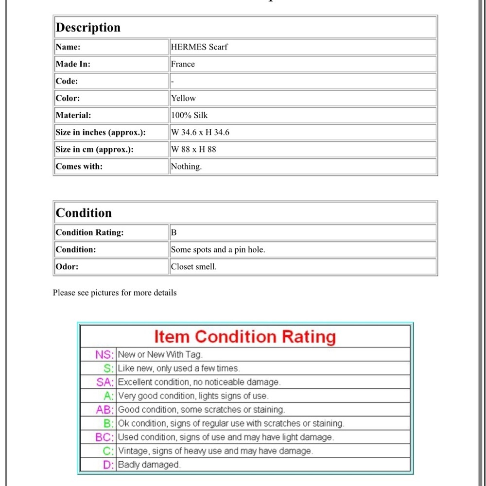 Hermes Yellow Rocking Horse Toy Scarf - Picture 11 of 11